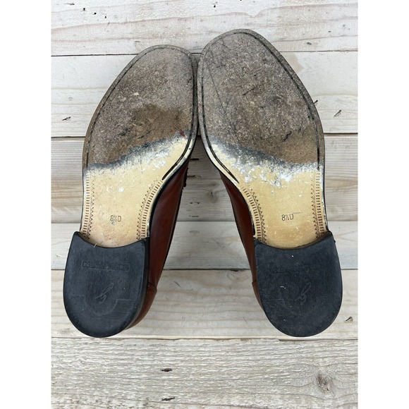 Giorgio Brutini Mens 8.5 Leather Patchwork Loafer Tassel Shoes 014-3600 Brown - Picture 6 of 8